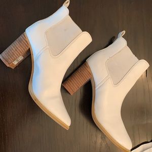 White Faux Leather Boot